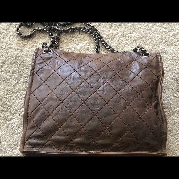 RARE CHANEL PARIS EDINBURGH BROWN SHOULDER BAG - Picture 5 of 12